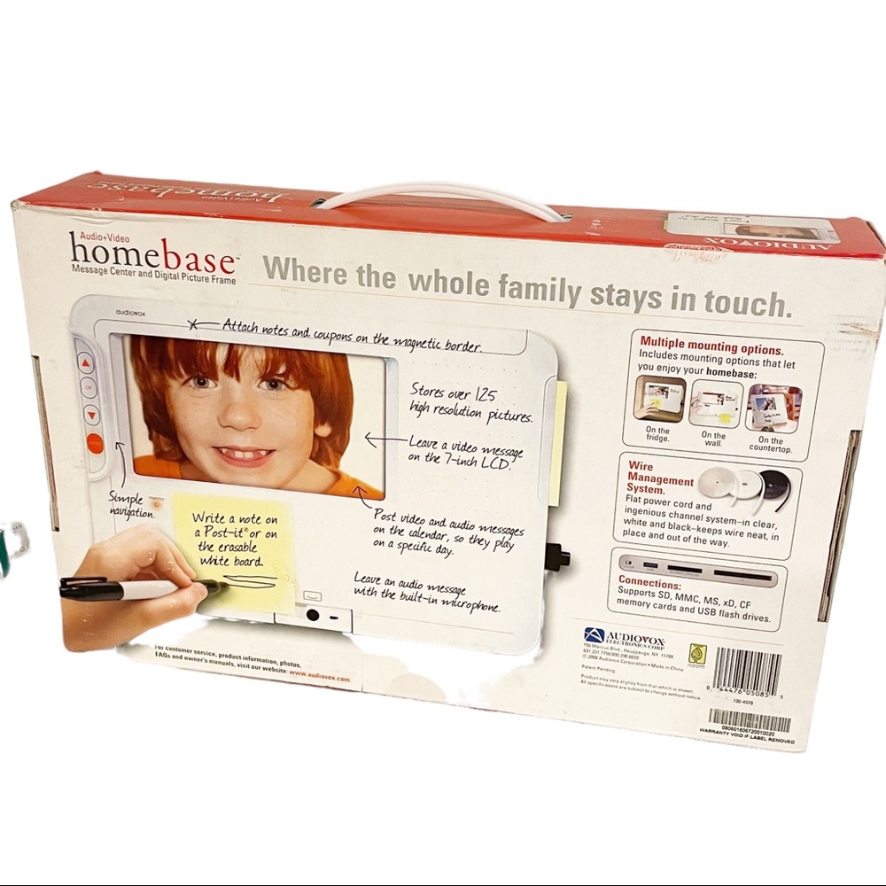 Audiovox‎ Home Base At Home Message Center Brand New Voice Post It Schedule